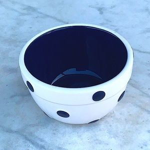 GRACE’S TEAWARE PANTRY BOWL NEW NAVY DOTS 4 INCH BY 2 1/2 INCH FINE CERAMIC